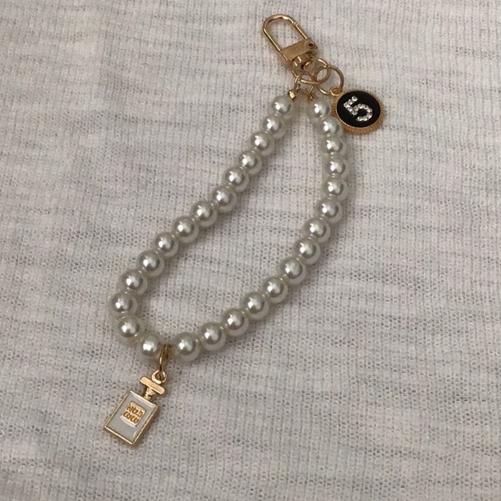 Pearl Handbag Perfume Bottle Charm Decor